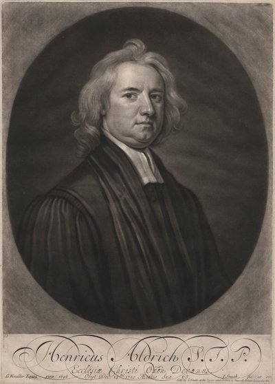 Henricus Aldrich, gravé par John Smith, 1696 - Godfrey Kneller