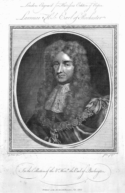 Laurence Hyde, 1er comte de Rochester, gravé par John Goldar, 1785 - Godfrey Kneller