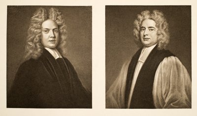 Gauche: Henry Sacheverell D.D. Droite: Francis Atterbury, évêque de Rochester, pub. 1902 - Godfrey Kneller