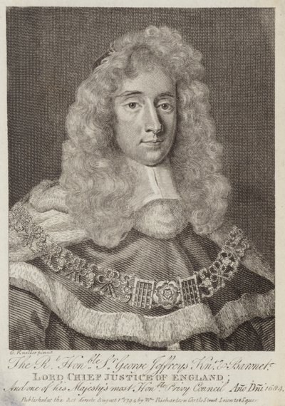Sir George Jeffreys, juge gallois - Godfrey Kneller