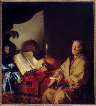Le philosophe en méditation (Vanité) - Godfrey Kneller