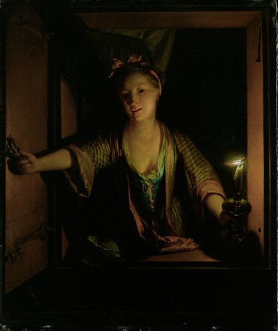 Une fille à la fenêtre - Godfried Schalcken