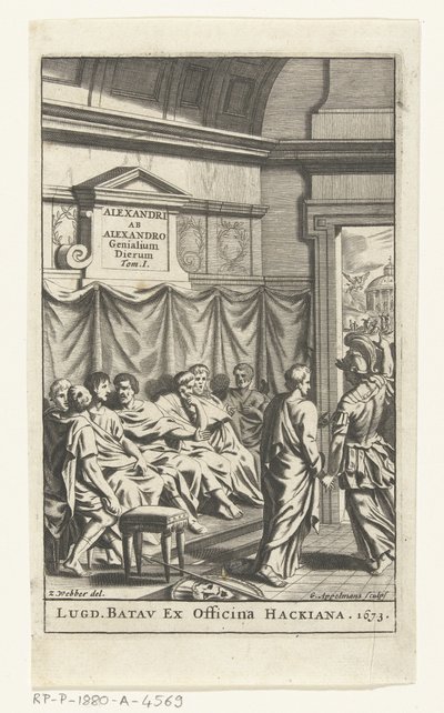 Page de titre pour Alexander ab Alexandro, Genialium dierum, tome 1, 1673 - Gonsales Appelmans (attributed to)