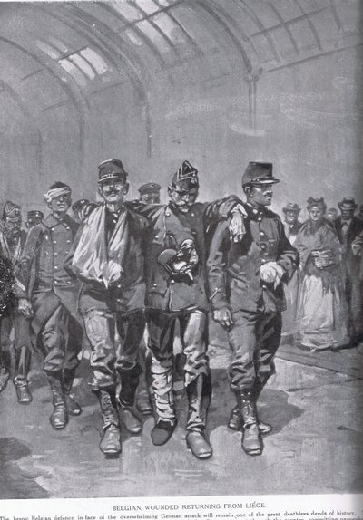 Blessés belges revenant de Liège, de 