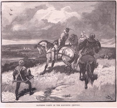 Partie de fauconnerie au XIe siècle - Gordon Frederick Browne