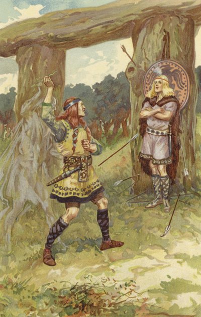 Hodur prit le gui de Loki, et Loki guida son bras, et il le lança sur Baldur, et avec un cri aigu Baldur tomba mort - Gordon Frederick Browne