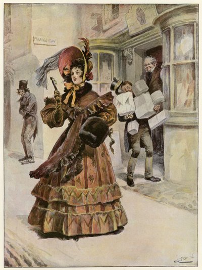 Lady Belinda fait ses courses pour acheter ses cadeaux de Noël - Gordon Frederick Browne