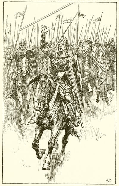 Normands chargeant à la bataille de Hastings - Gordon Frederick Browne