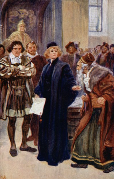 "Attendez un peu, Juif," dit Portia - Gordon Frederick Browne