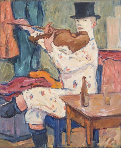 Un clown jouant du violon, 1915 - Gosta von Hennigs