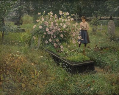 Scène de cimetière - Gottfrid Kallstenius