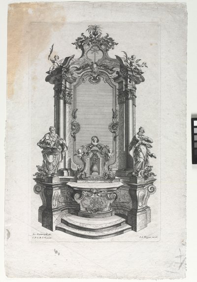 Modèle pour autel pour sculpteurs sur bois - Gottfried Bernhard Götz