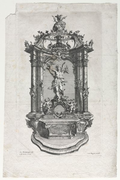 Modèle pour autel pour sculpteurs sur bois - Gottfried Bernhard Götz