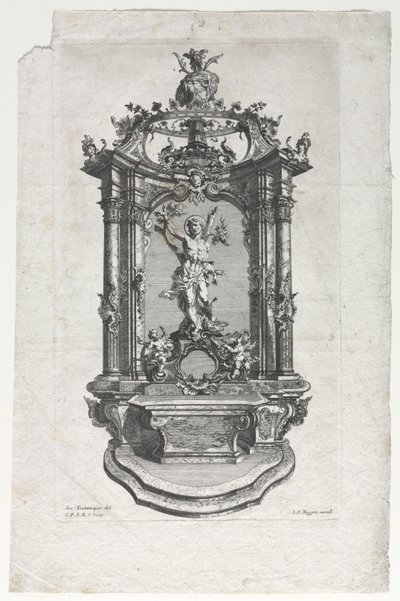 Modèle pour autel pour sculpteurs sur bois - Gottfried Bernhard Götz