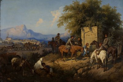 Les forces russes traversent les montagnes du Caucase en Adjarie, 1872 - Gottfried Willewalde