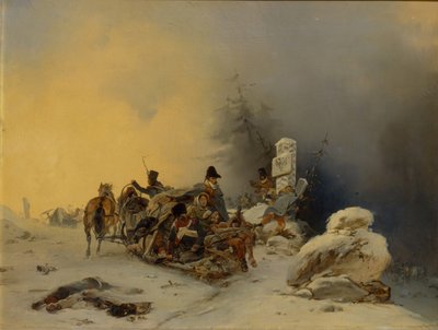 Le retrait des troupes françaises de Russie, 1846 - Gottfried Willewalde