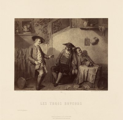 "Les Trois Buveurs" by L. Somers - Goupil and Cie.