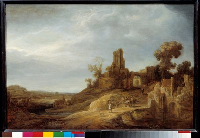 Paysage avec pont et ruines - Govaert Flinck