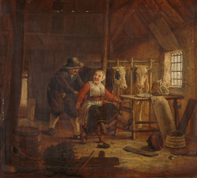 Flirt dans une étable - Govert Dircksz. Camphuysen