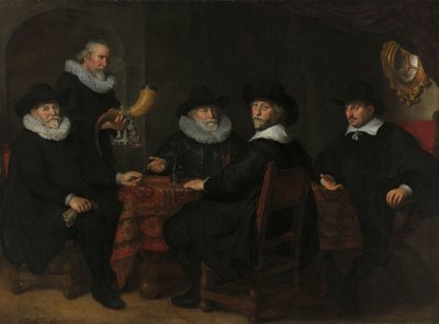 Quatre gouverneurs de la garde civique des arquebusiers, Amsterdam, 1642 - Govert Flinck
