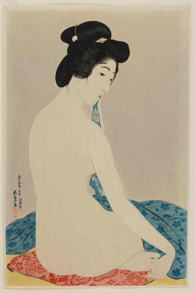 Femme après un bain, ère Taisho, juillet 1920 - Goyo Hashiguchi