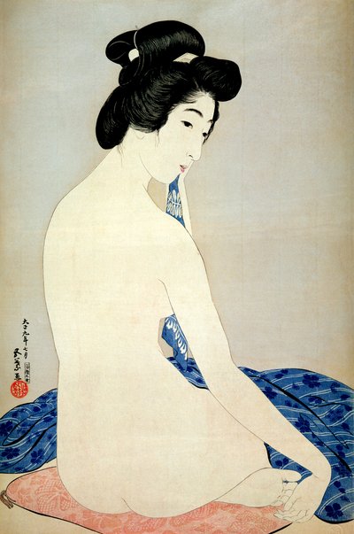 Femme après le bain, publié par Shosaburo Watanabe, 1920 - Goyo Hashiguchi