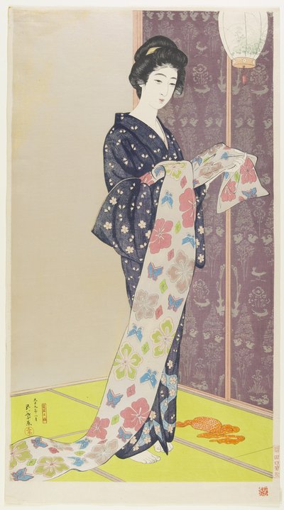 Femme en kimono d