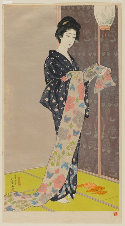 Femme en kimono d