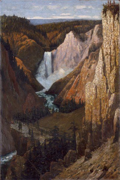 Vue des chutes inférieures, Grand Canyon du Yellowstone, 1890 - Grafton Tyler Brown