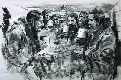 Roald Amundsen et ses compagnons fêtent Noël - Graham Coton