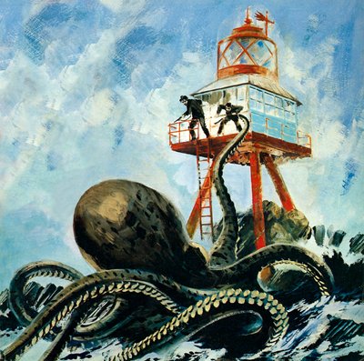 Le monstre de Serrana Cay (lithographie couleur) - Graham Coton