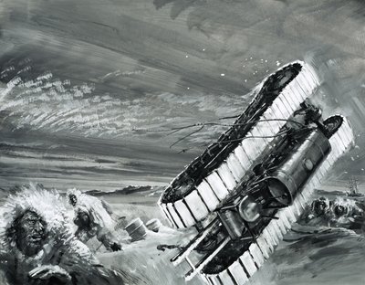 Les vents de Commonwealth Bay soufflent sur un tracteur à neige - Graham Coton