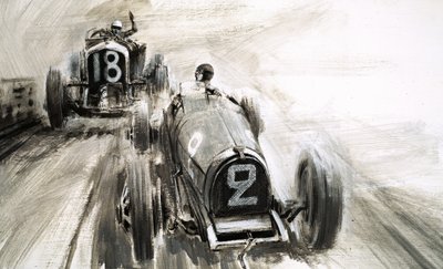 Tim Birkin au volant à Brooklands - Graham Coton