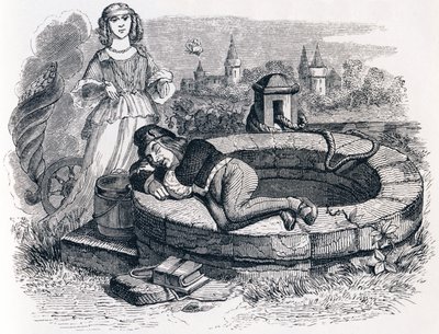 La fortune et le jeune enfant - Fables de La Fontaine - Grandville