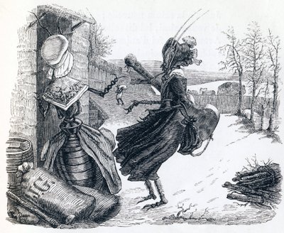 La cigale et la fourmi - Fables de La Fontaine - Grandville