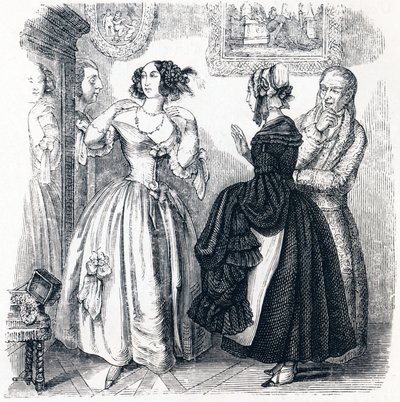 La jeune veuve - Fables de La Fontaine - Grandville