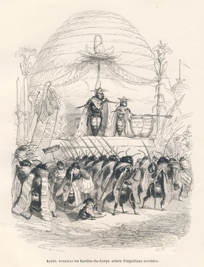 La reine des abeilles et son armée - Grandville