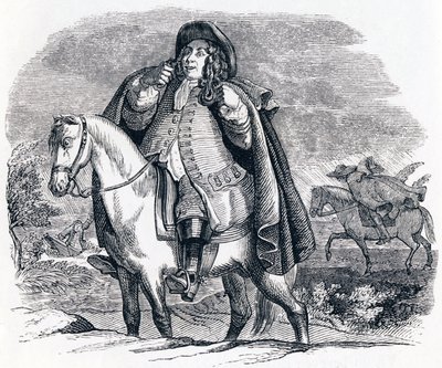 Phébus et Borée - Fables de La Fontaine - Grandville