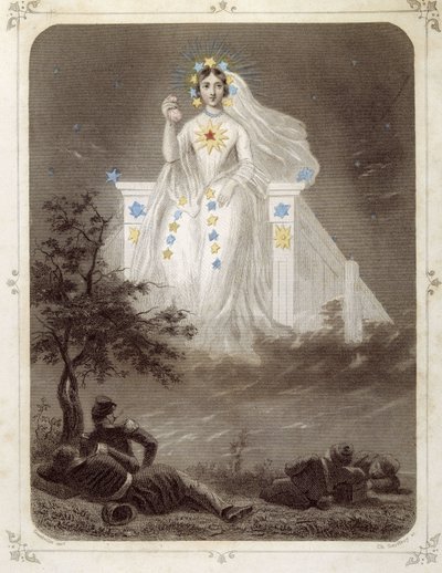Étoiles : Femme représentant « La belle étoile » - par Grandville - Grandville