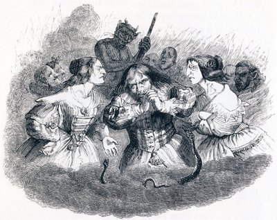 Le mal marié - Fables de La Fontaine - Grandville