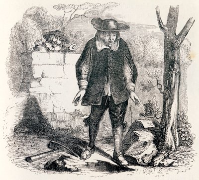 Le brûleur et son compère - Fables de La Fontaine - Grandville