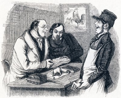Le coq et la perle - Fables de La Fontaine - Grandville