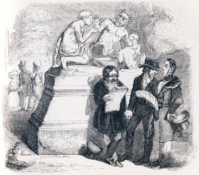 Le satyre et le passant - Fables de La Fontaine - Grandville
