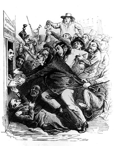 Les actionnaires, gravure d