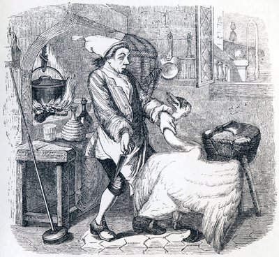 Le cygne et le cuisinier - Fables de La Fontaine - Grandville