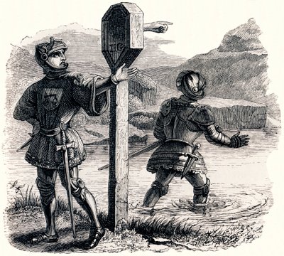 Les deux aventuriers et le talisman - Fables de La Fontaine - Grandville