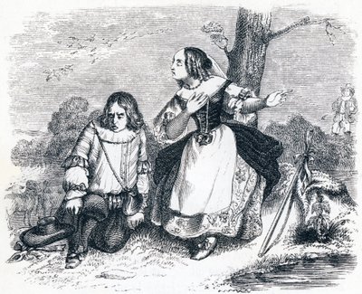 Tircis et Amarante - Fables de La Fontaine - Grandville