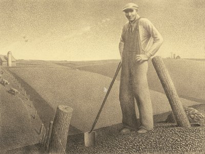 Au printemps - Grant Wood