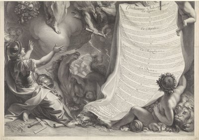 Allégorie du pouvoir de Louis XIV - Gérard Edelinck