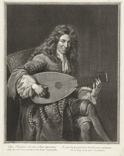 Portrait du compositeur Charles Mouton (c.1626-1710) - Gérard Edelinck